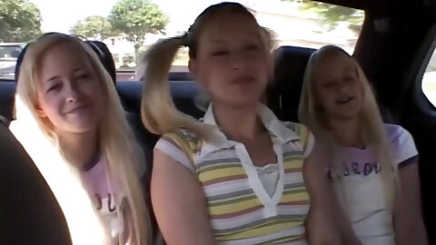 Threesome Lesbian Play At Car - Milton Twins