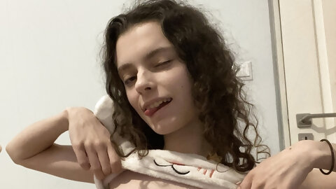 I want all your cream on my tiny titties